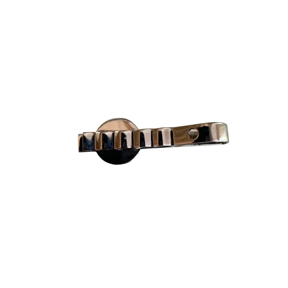 Snowman Design Silver Tie Clip Christmas Holiday